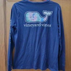 Vineyard Vines Long sleeve Navy Whale tee